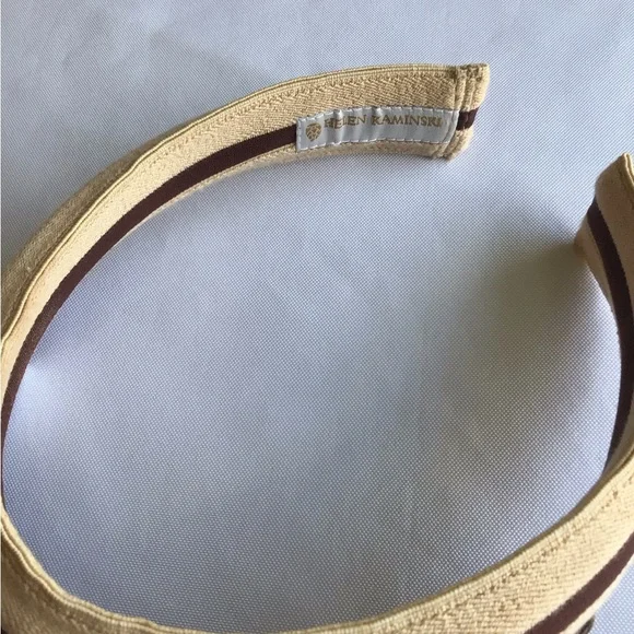 Helen Kaminski Brown and Tan Woven Visor - Picture 2 of 10